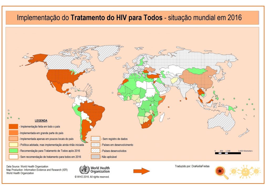 Distribuição dos remédios para HIV no mundo